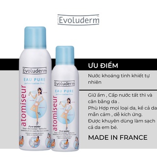 Xịt Khoáng Dưỡng Da Evoluderm Atomiseur Eau Pure [2 Size]