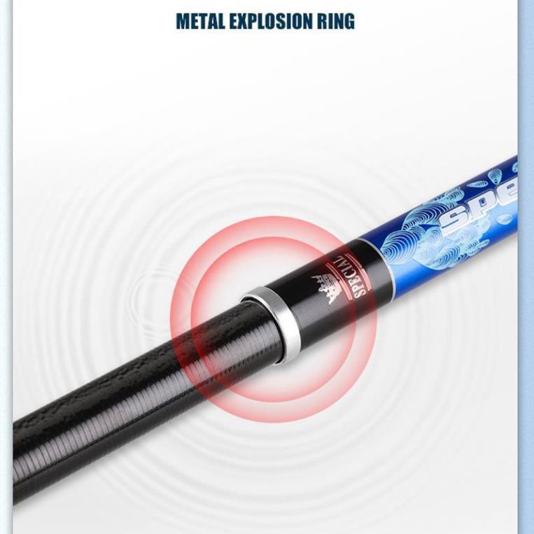 Cần câu tay Thần Long 6H phân bổ lực 19 chất liệu carbon phôi dày CD33 _ Đồ câu Phía bắc