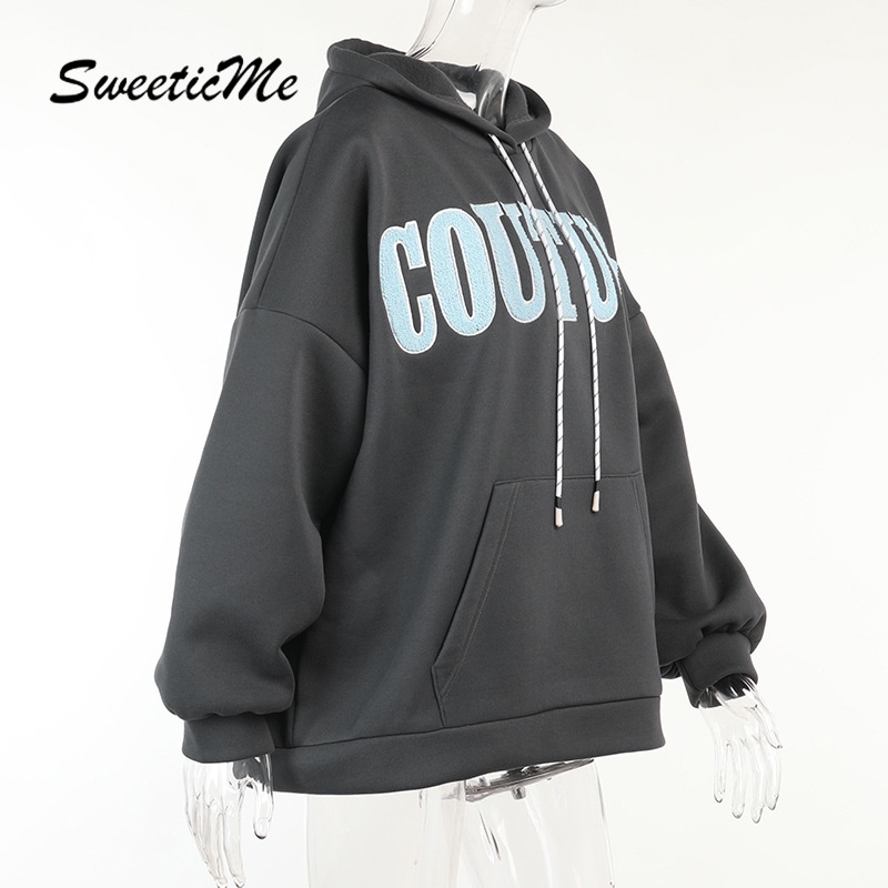 Áo sweater dài tay in họa tiết chữ thời trang 2021 trẻ trung thời trang cho nữ | BigBuy360 - bigbuy360.vn