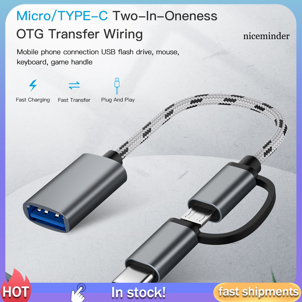 Dây Cáp Sạc NM Cổng Usb Type - 2 Trong 1 OTG Cho Tay Cầm Chơi Game Android