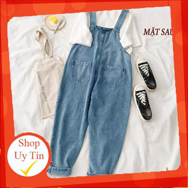 Yếm jean dài rách SAIGONJEAN YJ002 phong cách hàn quốc - yếm bò nữ ulzzang | BigBuy360 - bigbuy360.vn