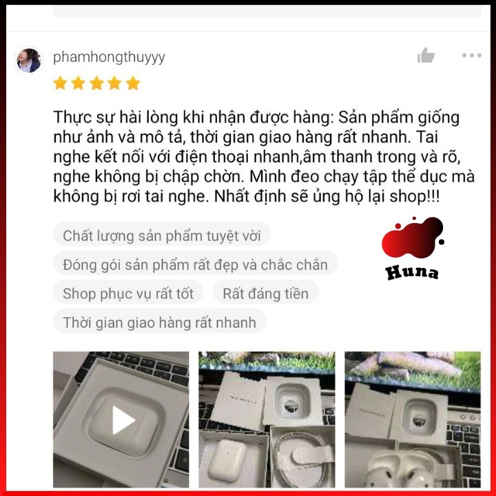[AIRPODS 2]⚡️Tai Nghe Bluetooth Phiên Bản Cao Cấp Nhất - Tặng Kèm Vỏ Đẹp [BẢO HÀNH ĐỔI MỚI] - HunaStore | BigBuy360 - bigbuy360.vn