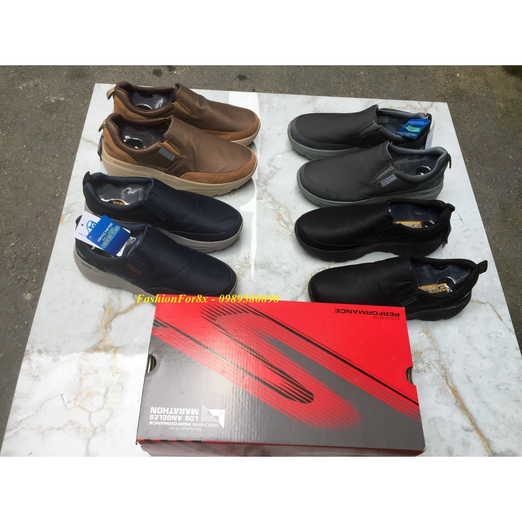 Giày thể thao Skecher nam đế cao, kiểu giày slipon, Et8