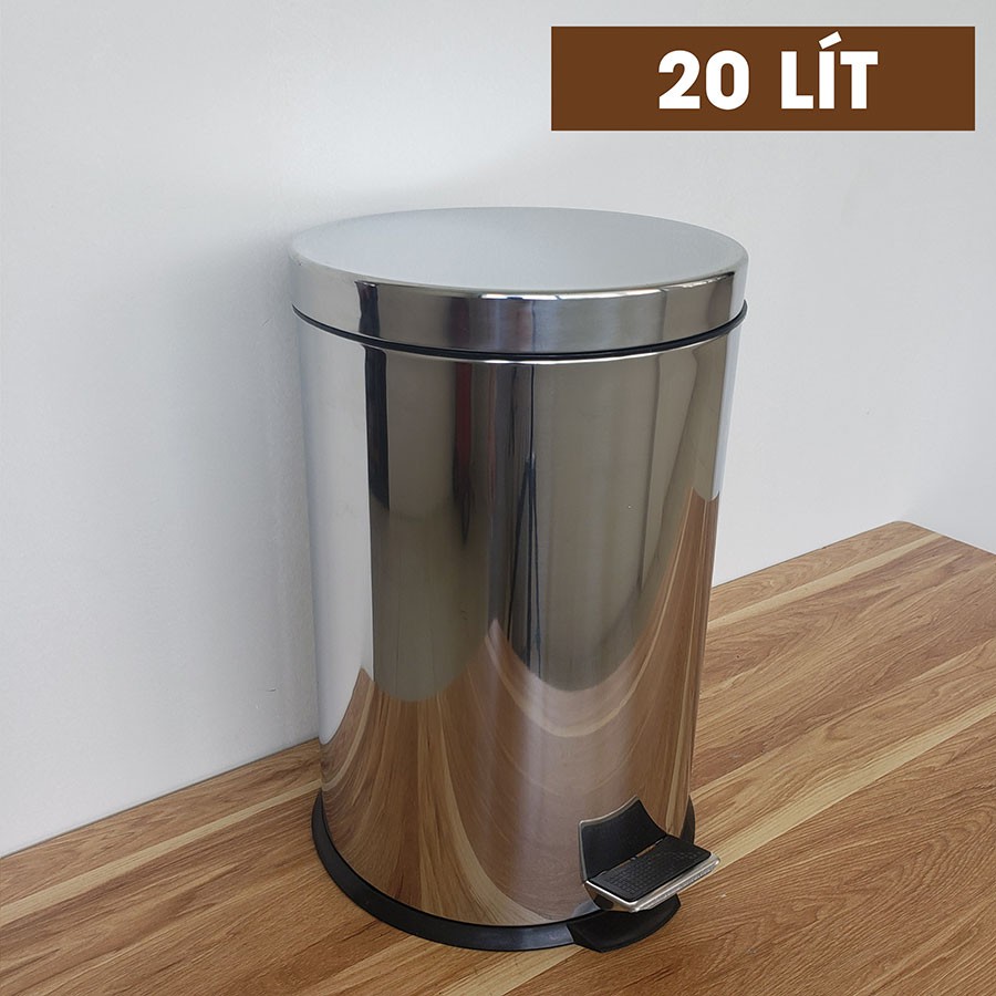 Thùng rác INOX 8L, 12L, 20L- Thùng rác INOX đạp chân VKIT