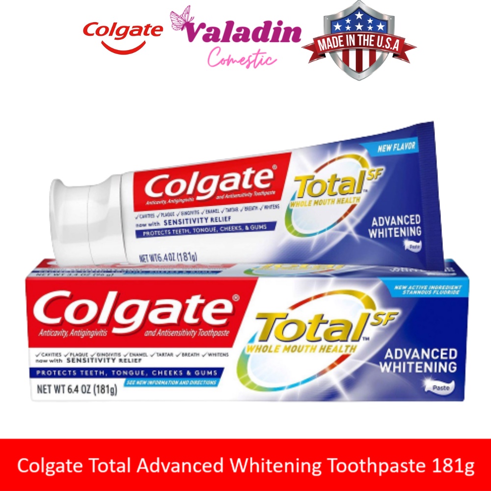 Kem đánh răng trắng răng [Hàng Mỹ ]Colgate Total Advanced Whitening 181g