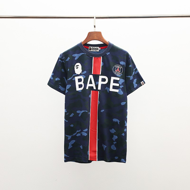 BAPE Áo Thun Tay Ngắn In Chữ Bathing Ape X Psg Paris Saint Thời Trang Mùa Hè 2020 Cho Nam