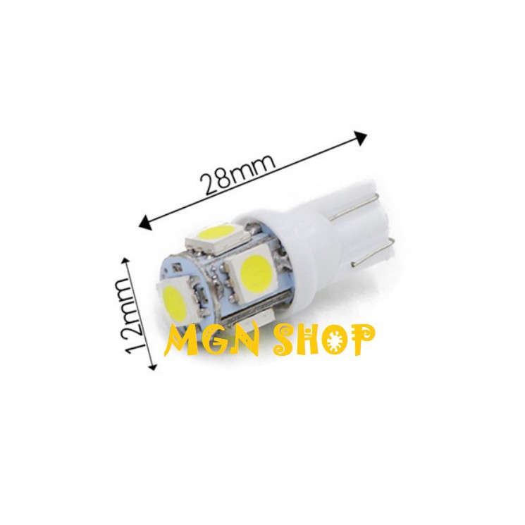 LED [T10] [5 Chip Led SMD] [7 màu] [01 bóng] dành cho ô tô xe máy