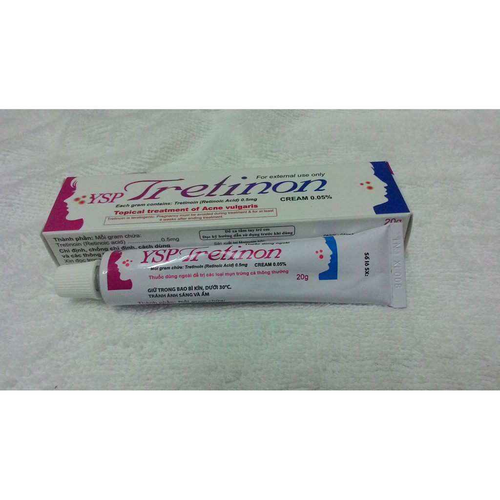 Tretinoin YSP 0.05 ( TRETINON CREAM ) giảm mụn, trẻ hoá da, đánh bay tàn nhang