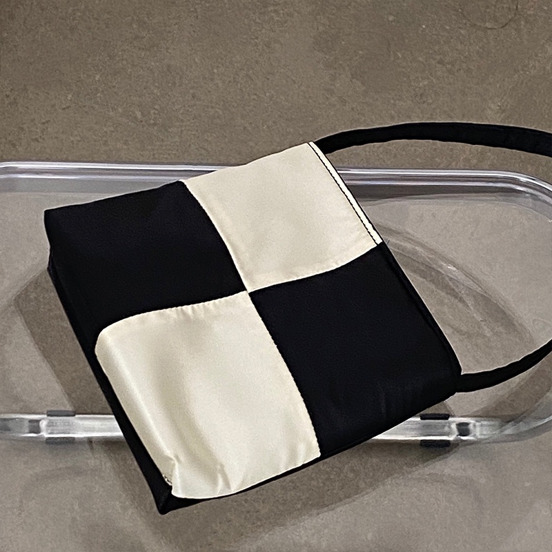 Túi xách IELGY vải nylon thiết kế họa tiết kẻ caro thời trang đa năng