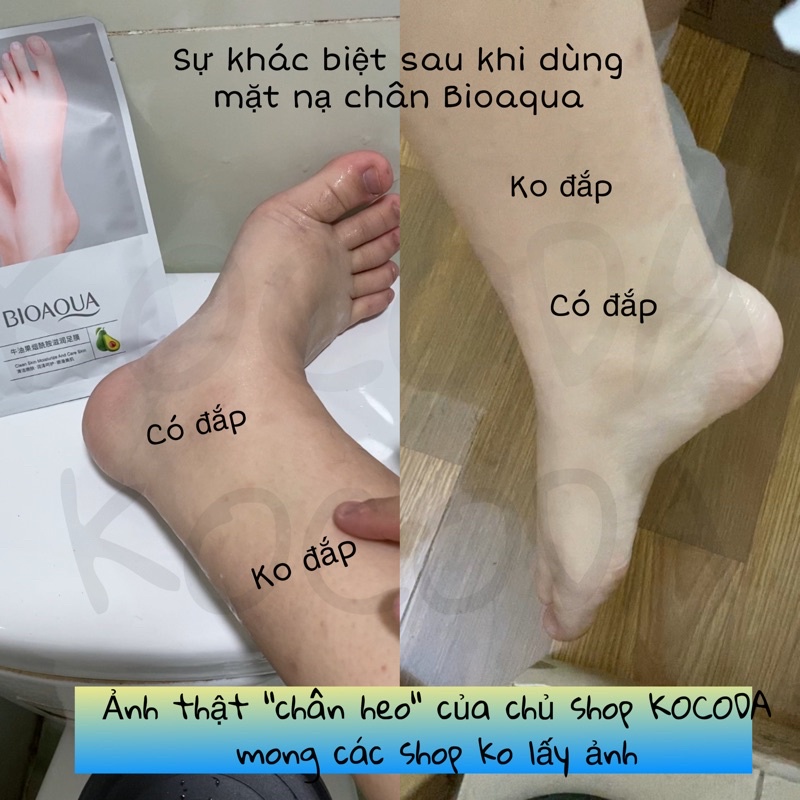 Mặt nạ ủ chân BIOAQUA tẩy da chết dưỡng ẩm làm trắng giúp đôi bàn chân mềm mịn (1 cặp) 35g - KOCODA