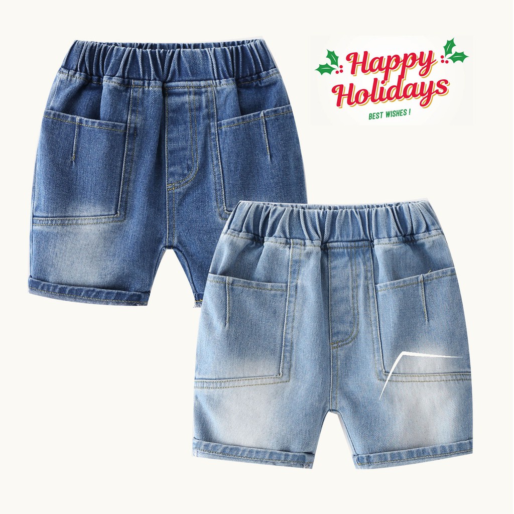 Quần Jeans Cho Bé JOYBOY Quần Short Cho Bé Chất Bò Mềm Mại 037