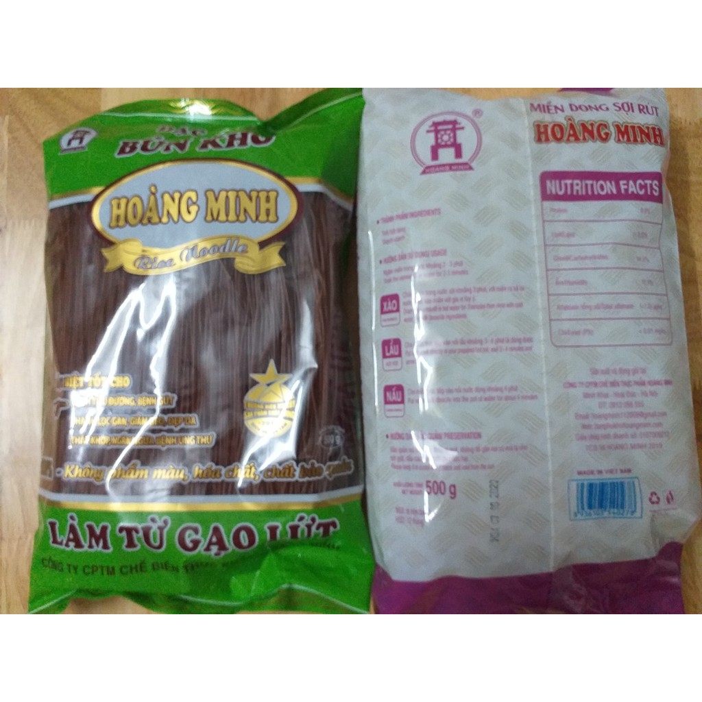 Combo 500gr Bún gạo lứt Hoàng Minh + 500gr Miến dong sợi rút Hoàng Minh/CAM KẾT RẺ NHẤT SHOPEE | BigBuy360 - bigbuy360.vn