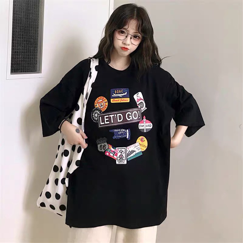 Áo thun tay lỡ form rộng unisex oversize, áo phông nam nữ đẹp ulzzang LET'D GO ANHStore A19