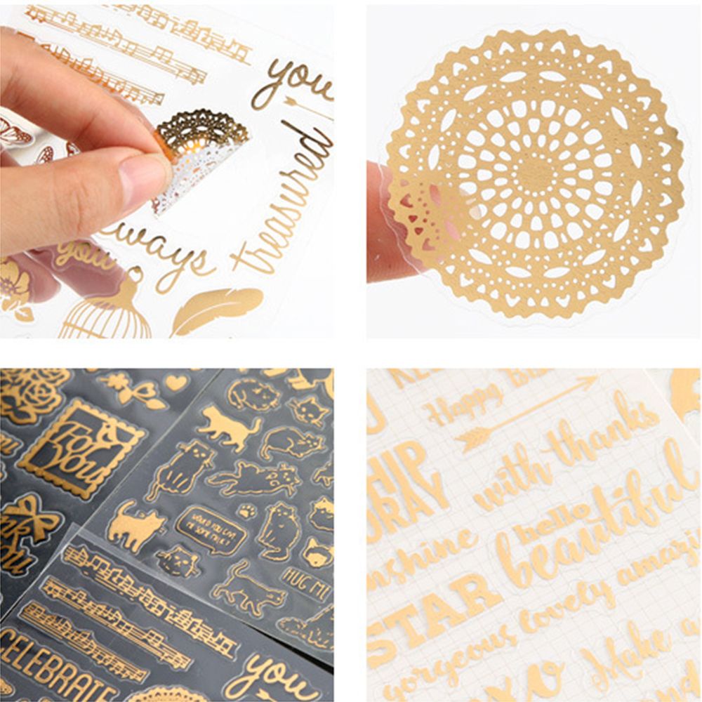 Miếng dán trang trí album hình mèo hoạt hình dễ thương