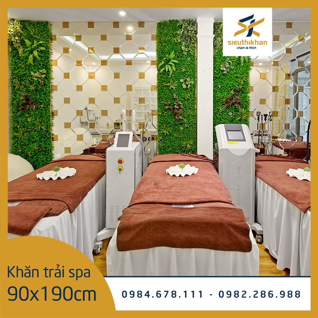 Khăn trải giường spa kích thước 90*190cm, mềm mịn, thấm nước, độ bền cao | SIÊU THỊ KHĂN