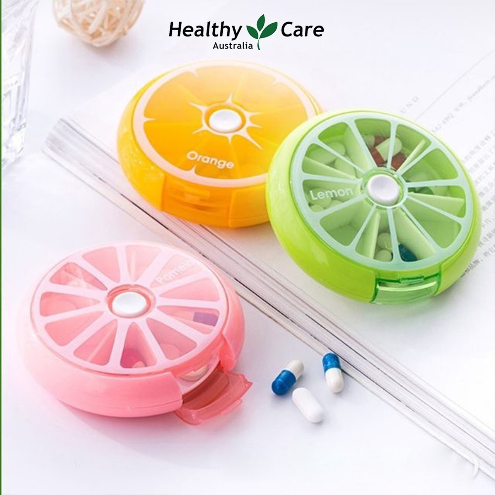 Hộp Chia Thực Phẩm Chức Năng Healthy Care Hình Trái Cây Nhiều Màu