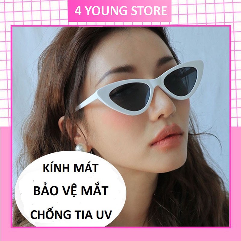 Kính mát nữ mắt mèo phong cách Hàn Quốc bảo vệ mắt chống tia UV, kính râm nữ Hottrend 201