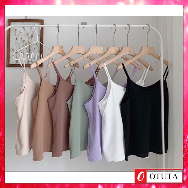 [Mã FAMAYWA giảm 10K đơn 50K] Áo hai dây đũi lụa full màu siêu hot form rộng-OTUTA