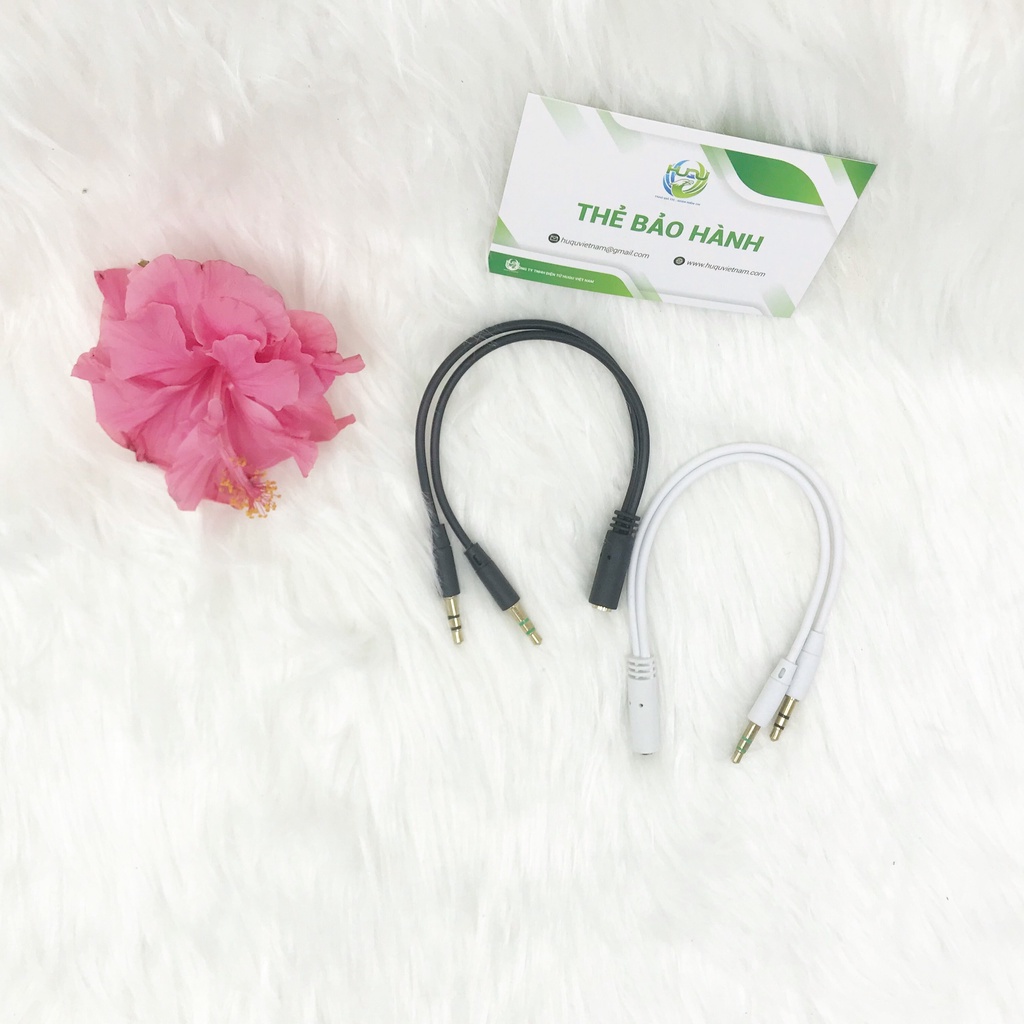Cáp âm thanh tai nghe chữ Y chuyển đổi âm thanh từ 1 Jack sang 2 Jack tách Mic và Loa cho PC