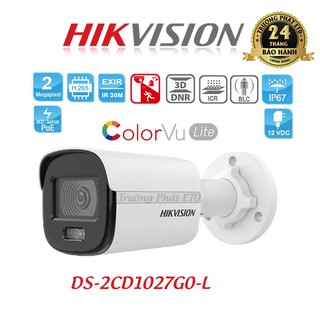 Camera IP COLORVU Lite 2.0 Megapixel HIKVISION DS-2CD1027G0-L - Hàng Chính Hãng