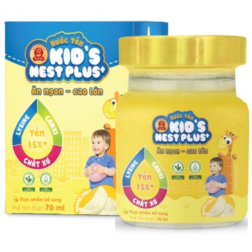 Thực phẩm bảo vệ sức khỏe - Nước yến Kids Nest Plus+ 15% 70ml