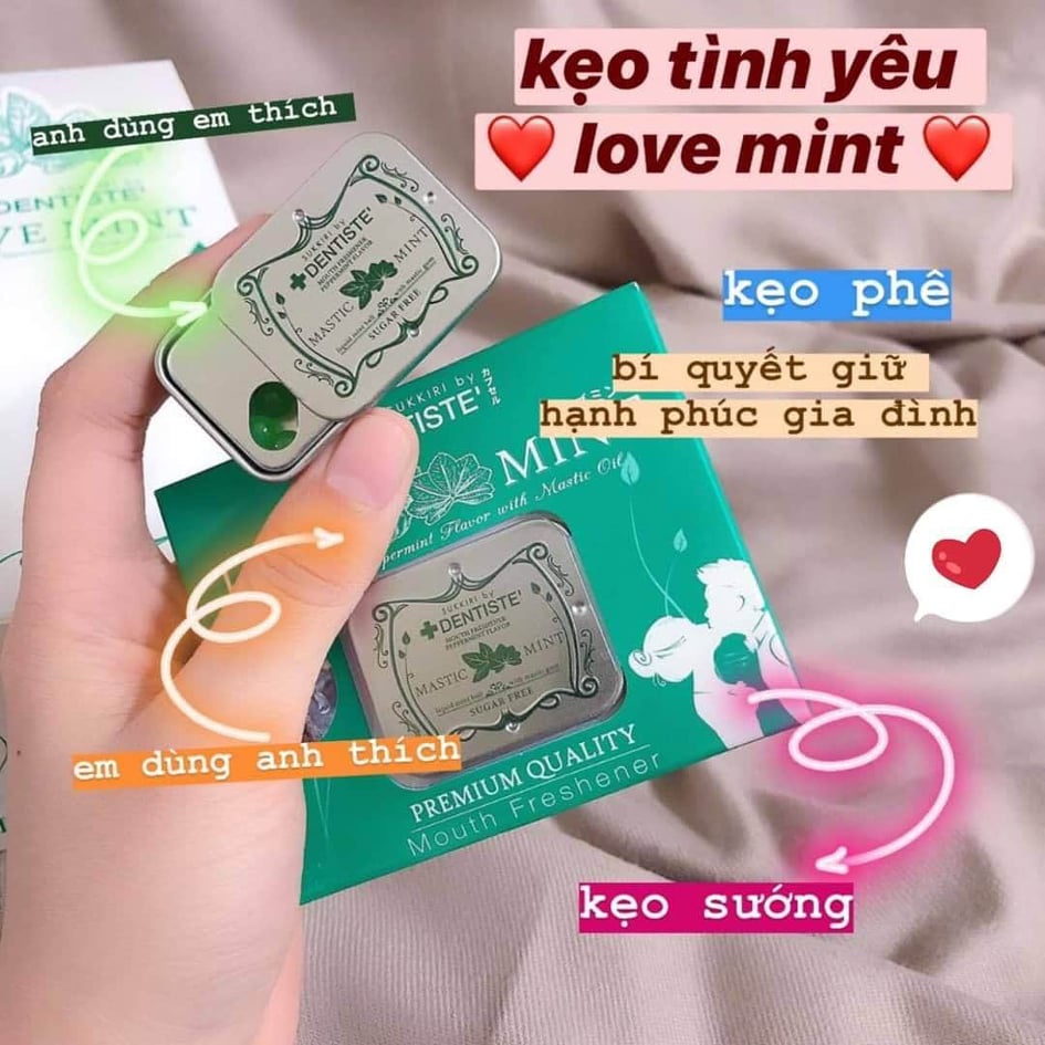 Hộp 20 viên Kẹo phòng the mint bạc hà Thái