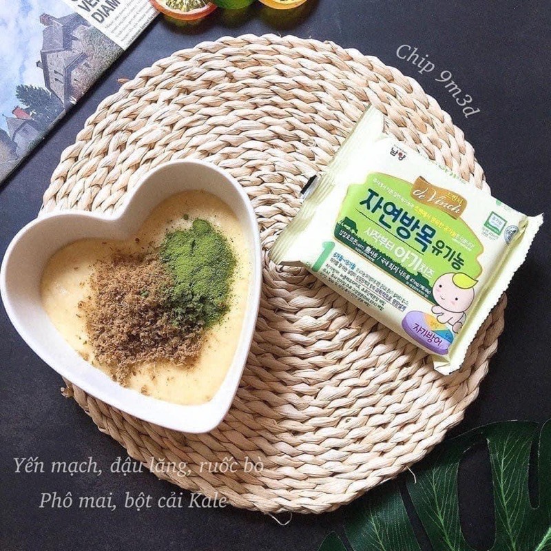 Phô mai tách muối hữu cơ Hàn Quốc vị bí đỏ - chuối - nguyên vị
