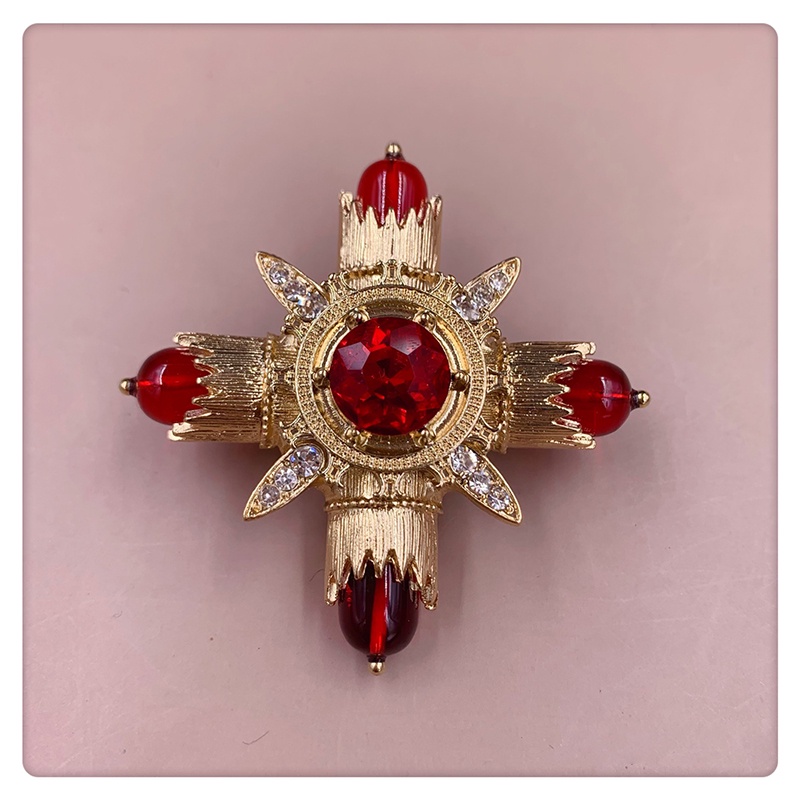 Ghim Cài Áo Hình Ngôi Sao Đính Đá Nhiều Màu Sắc Phong Cách Retro Sang Trọng