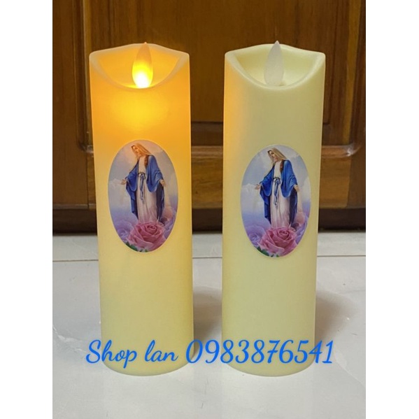 Đèn nến bàn thờ dùng pin.