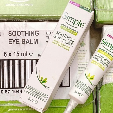 Kem Dưỡng Mắt Simple Kind To Eyes Soothing Eye Balm Winds Down Tired Eyes 15ml