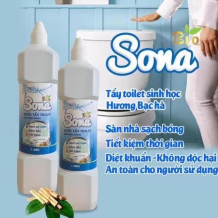 Tẩy Rửa Nhà Tắm Toilet Hương Quế Sinh Học SONA 1kg, diệt vi khuẩn gây hại, mùi hương thơm lâu