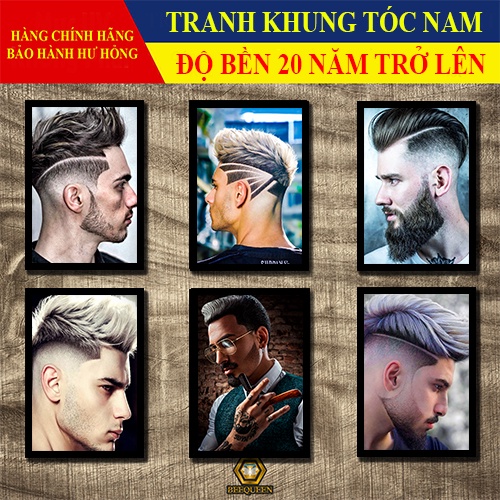 [MS41-60] Album 20 Mẫu Khung Tranh Tóc Nam Trang Trí Tiệm Tóc - Salon - Barber Shop