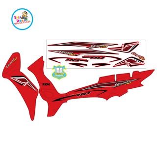 [SHIN DECAL] Tem xe elegant 110 dán xe đỏ