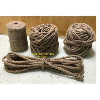dây thừng trang trí - combo 04 cuộn 04 size khác nhau 2mm, 3mm, 5mm, 7mm