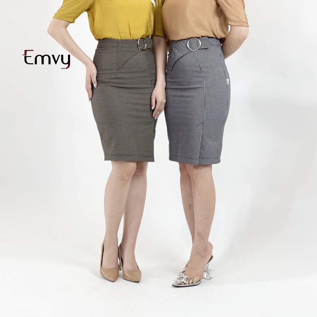 [Mã WASTUP giảm 10% tối đa 30K đơn 99K] Chân váy kẻ caro công sở cao cấp dáng bút chì Emvy - CV12