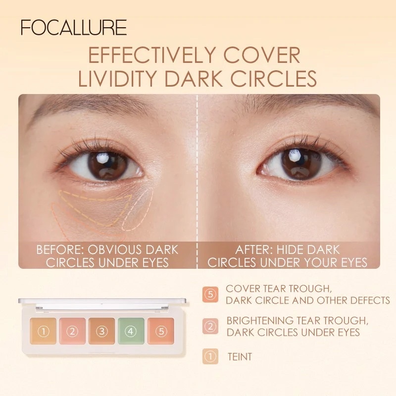 Phấn Che Khuyết Điểm 5 Màu Focallure