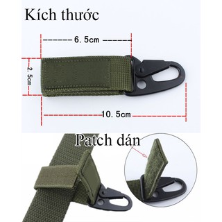 Móc chìa khóa kiểu lính màu đen