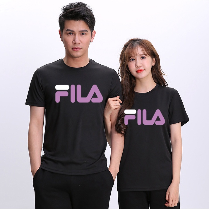FILA Áo thun thể thao tay ngắn cổ tròn chất liệu Cotton mềm mại in chữ thời trang mùa hè cho nữ