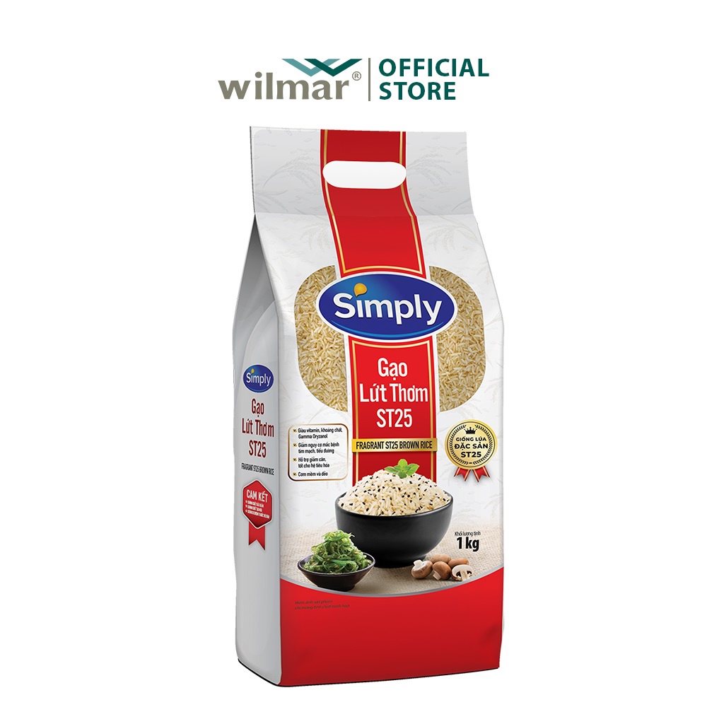 [SenXanh Emart] Gạo Lứt Thơm Simply ST25 1KG