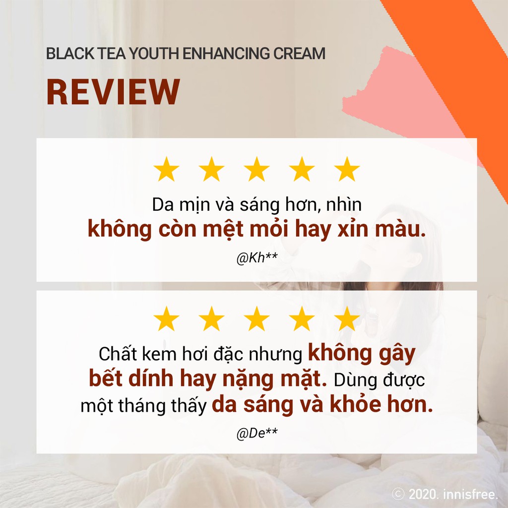 Kem dưỡng phục hồi da và chống lão hóa trà đen innisfree Black Tea Youth Enhancing Cream 45ml