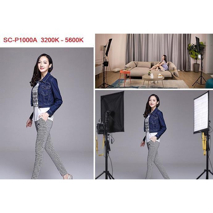 Bộ 2 đèn led cuộn 200w NiceFoto SCP1000A 3200K – 5600K