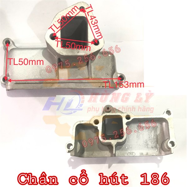chân cổ hút 186 ốp bầu lọc gió phụ tùng máy cày phụ tùng máy nông nghiệp phụ tùng Hùng Lỳ