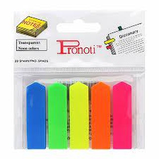 Giấy note 5 màu nhựa film Pronoti 45502 (mũi tên)