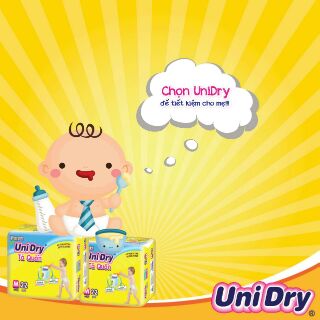 (Kèm quà )Tã quần unidry size M22 miếng, L20, XL18