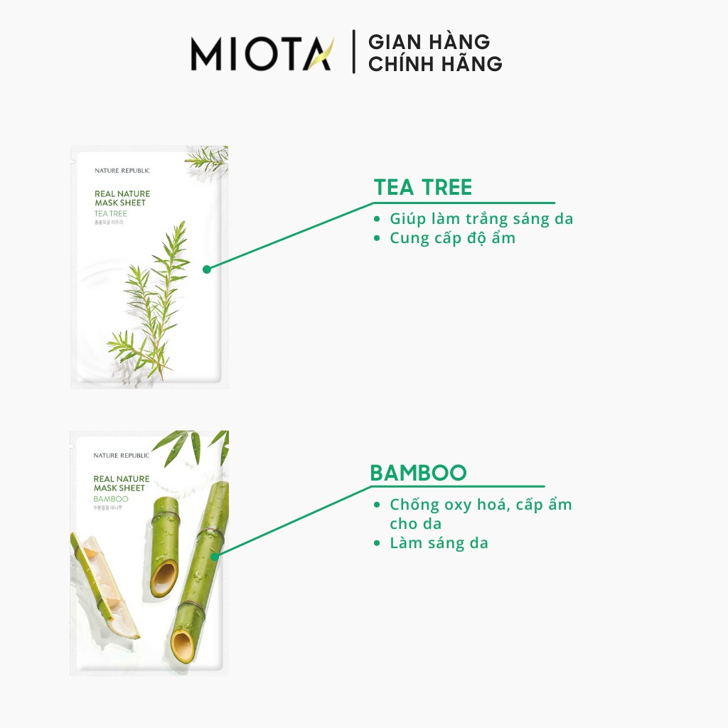 Mặt nạ dưỡng ẩm, làm trắng da Nature Republic