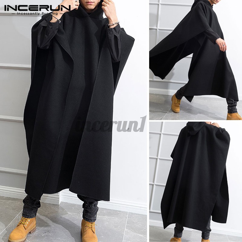 Áo Choàng INCERUN Thời Trang Mùa Đông Phong Cách Retro Cho Nam