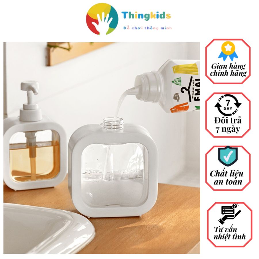 Bình Đựng Sữa Tắm Dầu Gội Sữa Rửa Tay Dạng Nhấn 300ml 500ml - Thingkids
