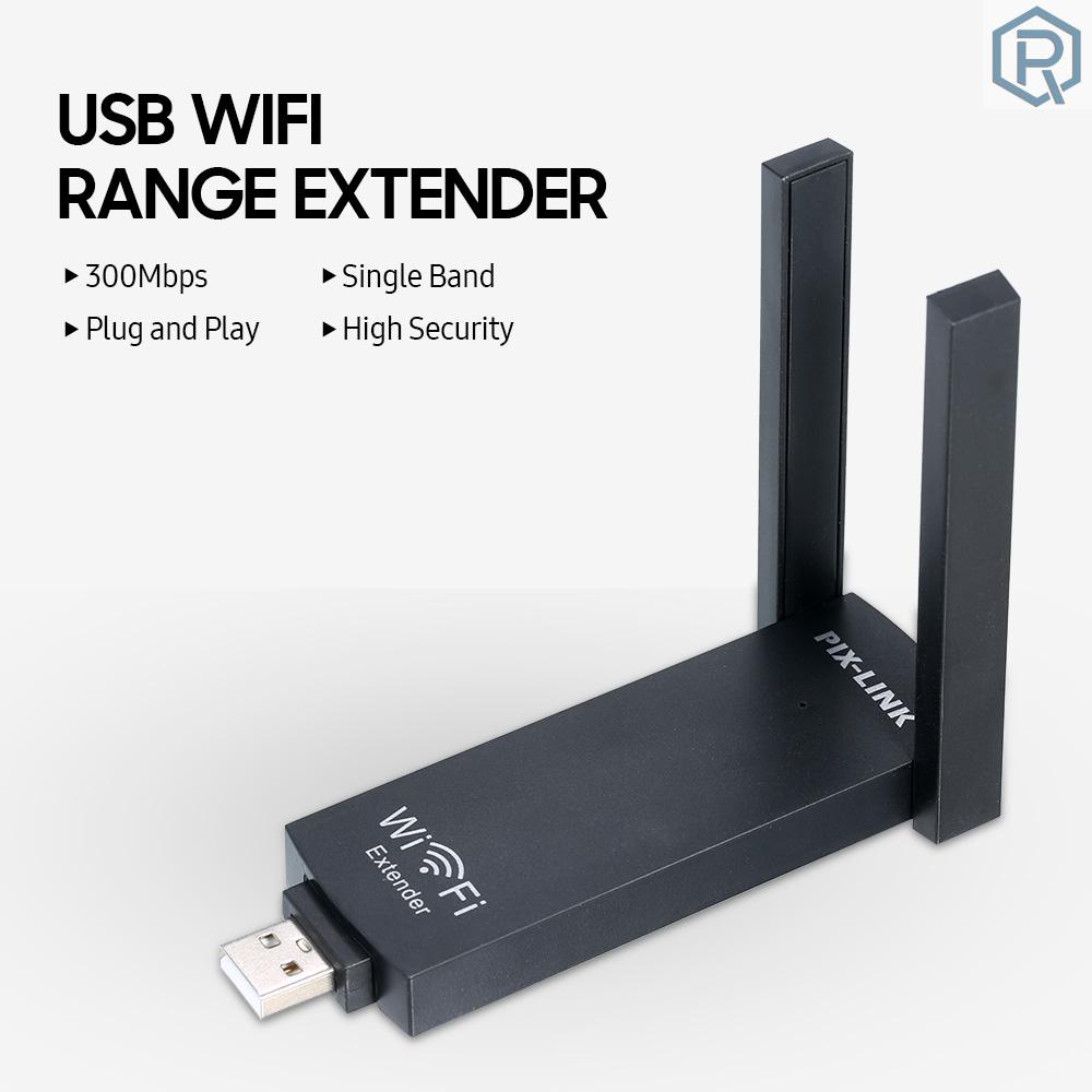 Usb phát WiFi không dây cho PC hỗ trợ G only (up đến 300Mbps)/ 2 ăng ten/ ổ cắm màu đen