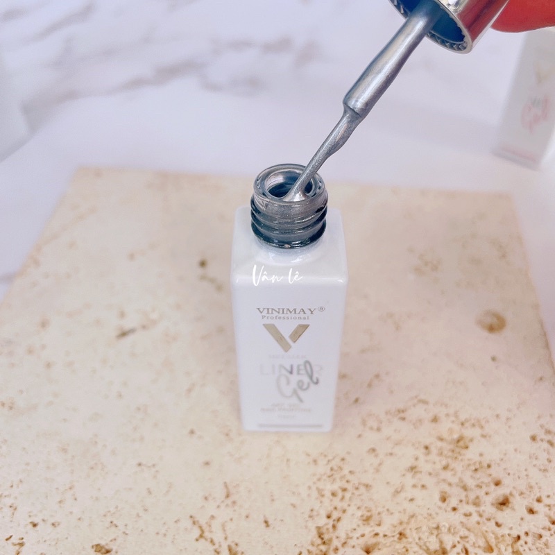 Gel vẽ cọ nét metan vinimay chai 10ml vàng bạc hồng