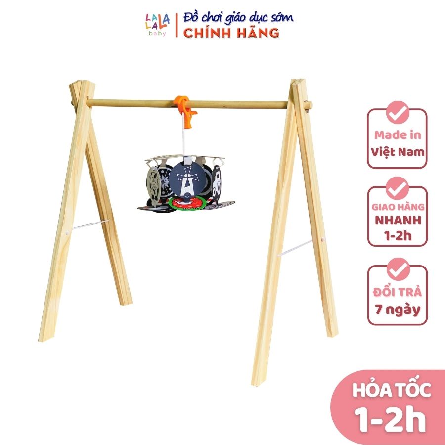 Kệ chữ A cho trẻ sơ sinh đồ chơi cho bé Lalala baby có chốt 2 đầu chắc chắn, gấp gọn, giao HỎA TỐC
